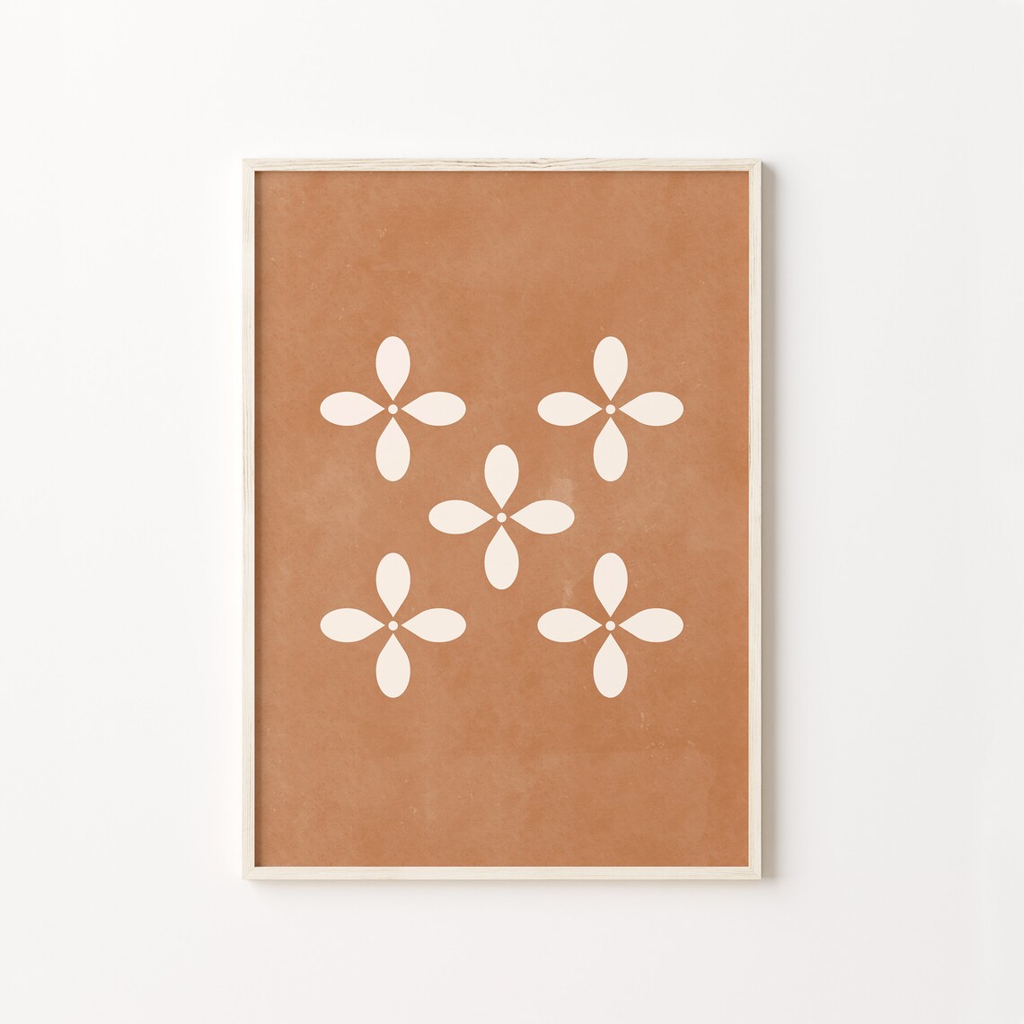 Burnt Orange Minimalist Abstract Wall Art Print