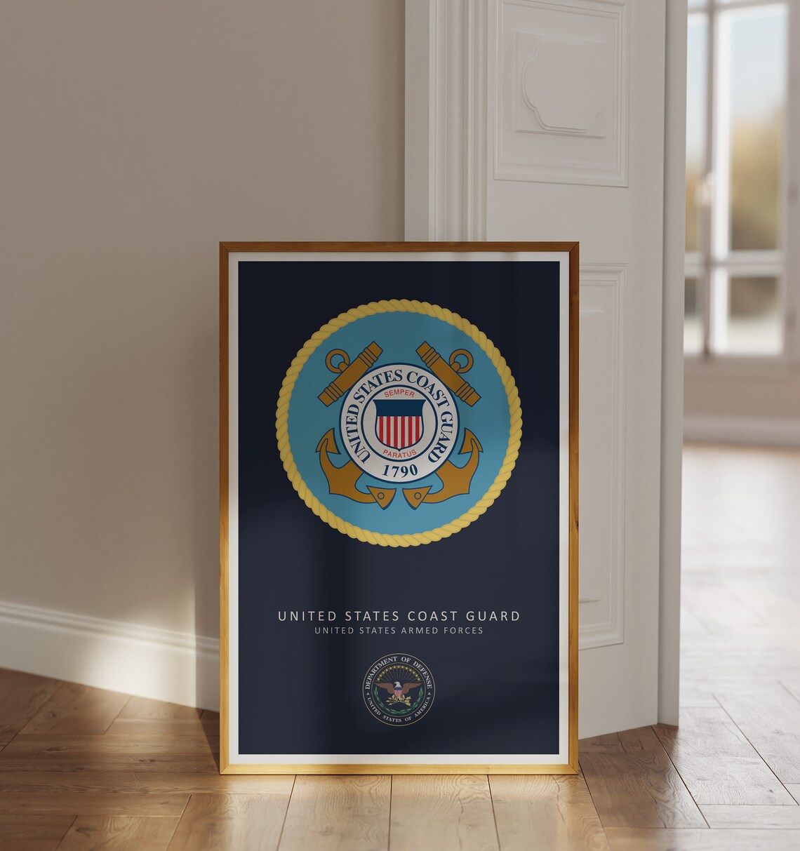 United States Coast Guard Minimalist Art Print - Image 4