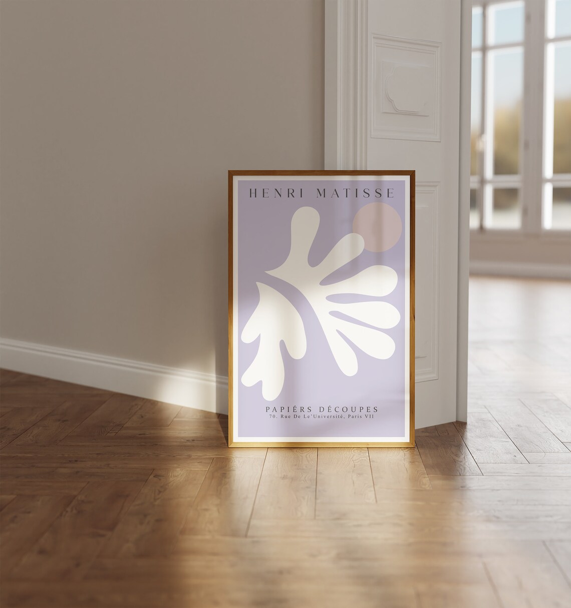 Henri Matisse Papiers Decoupes Lavender Cream Cut Out Leaf Poster - Image 4