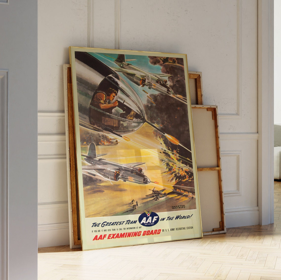 The Greatest Team In The World AAF WWII Bomber Recruiting Poster - Image 3