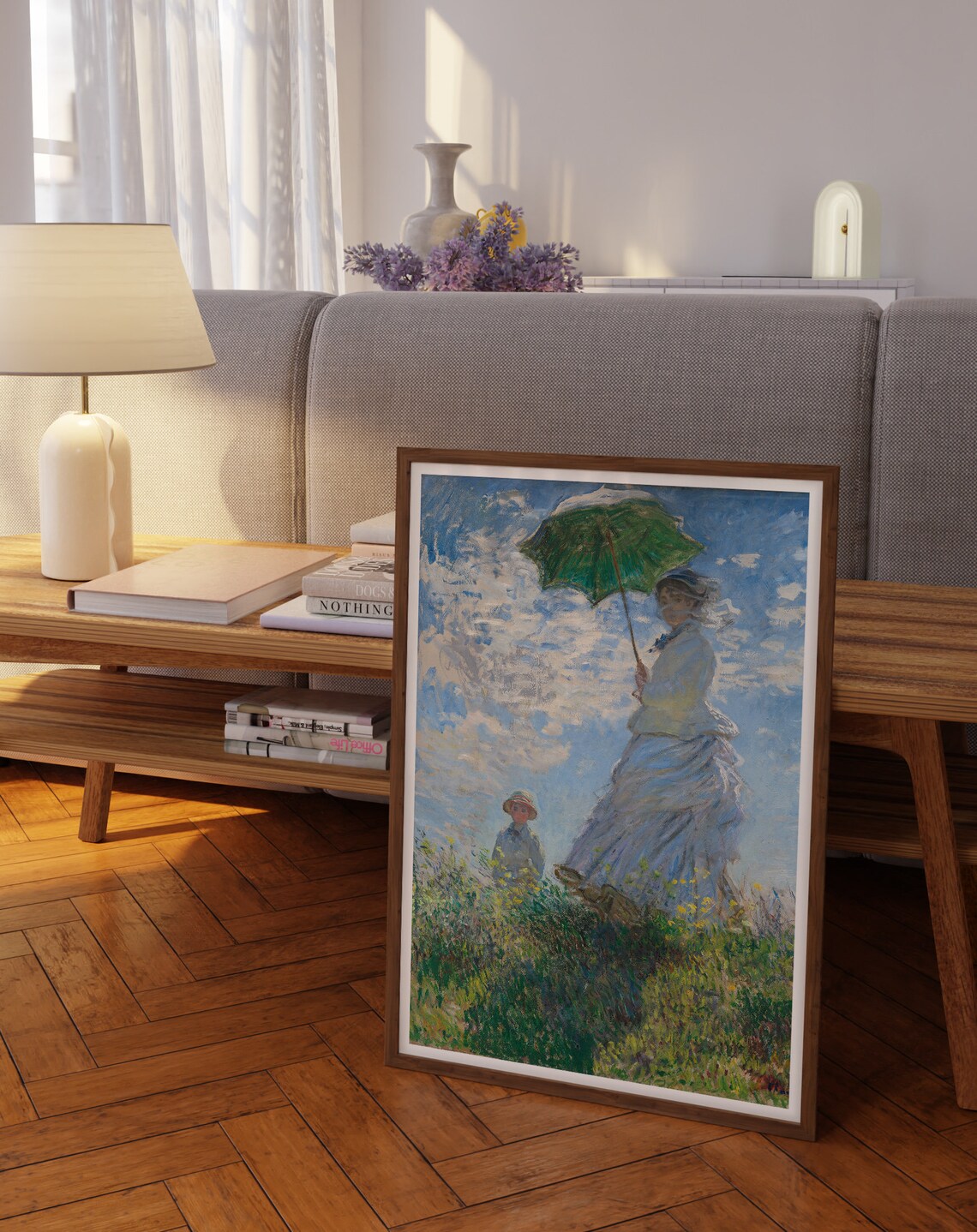 Claude Monet Woman With A Parasol Madame Monet Impressionist Art Poster - Image 2