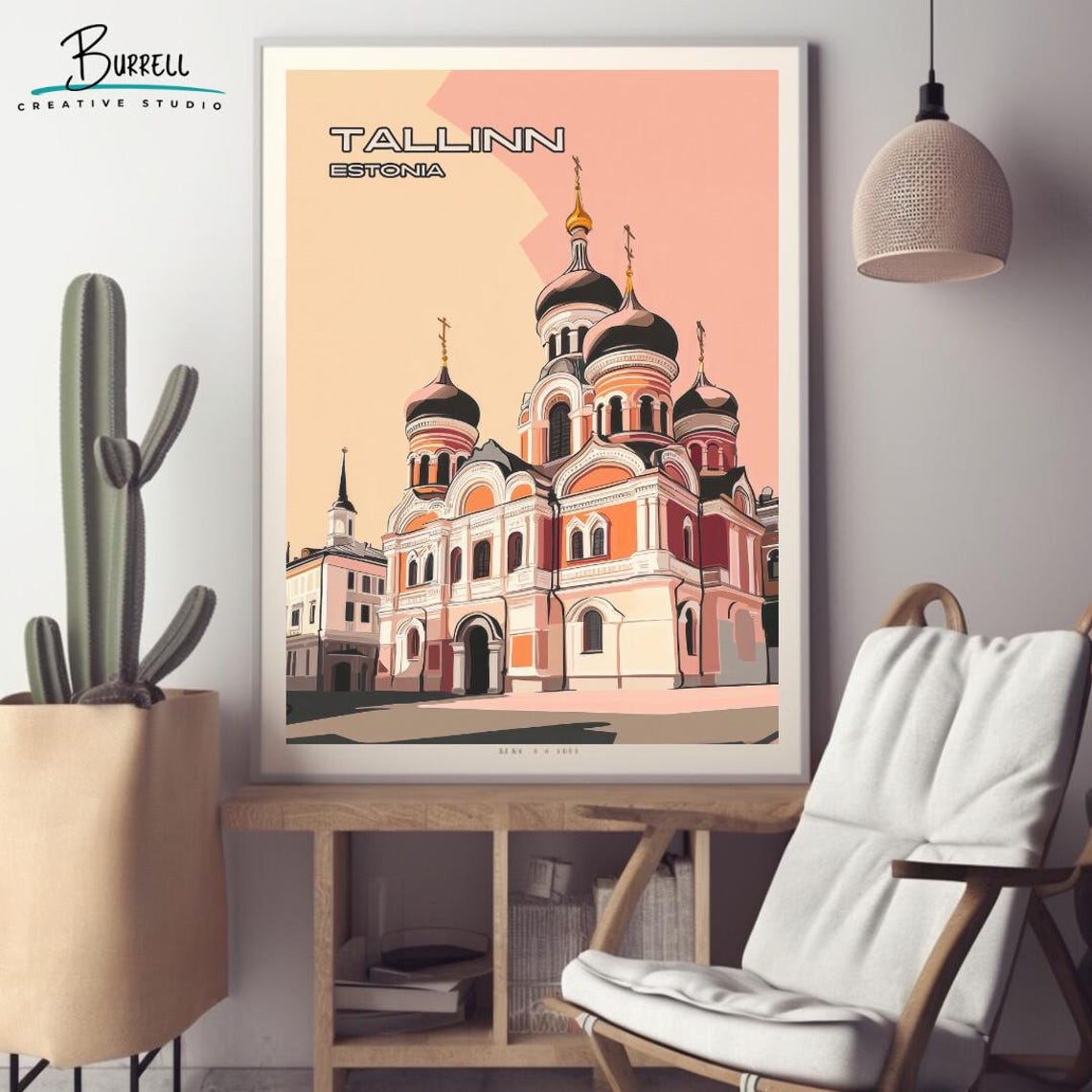 Tallinn Estonia Alexander Nevsky Cathedral Onion Domes Travel Poster - Image 2