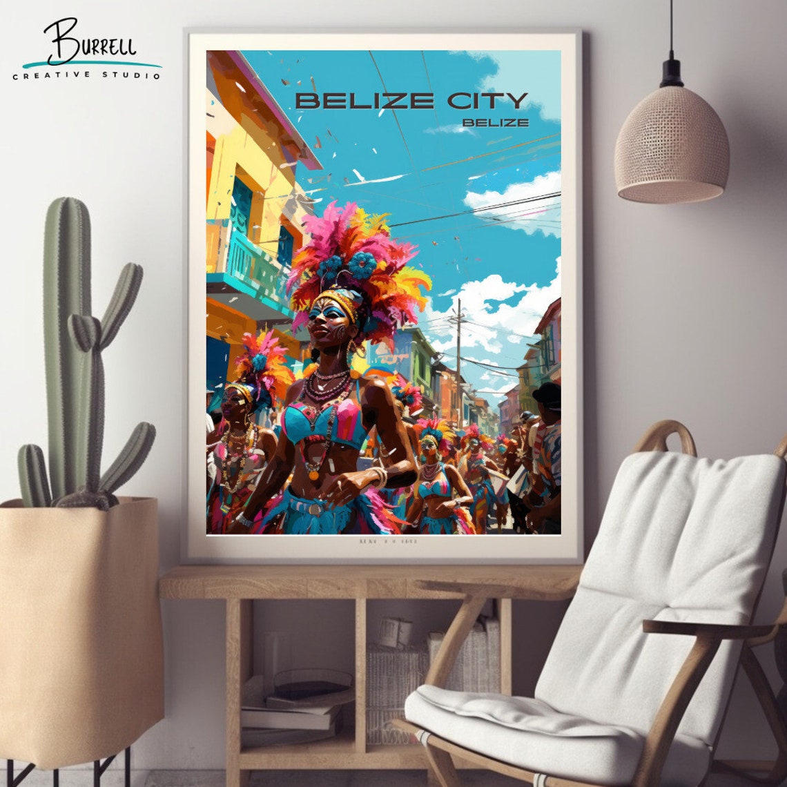 Belize City Belize Carnival Travel Poster Wall Art Poster Print - Image 2