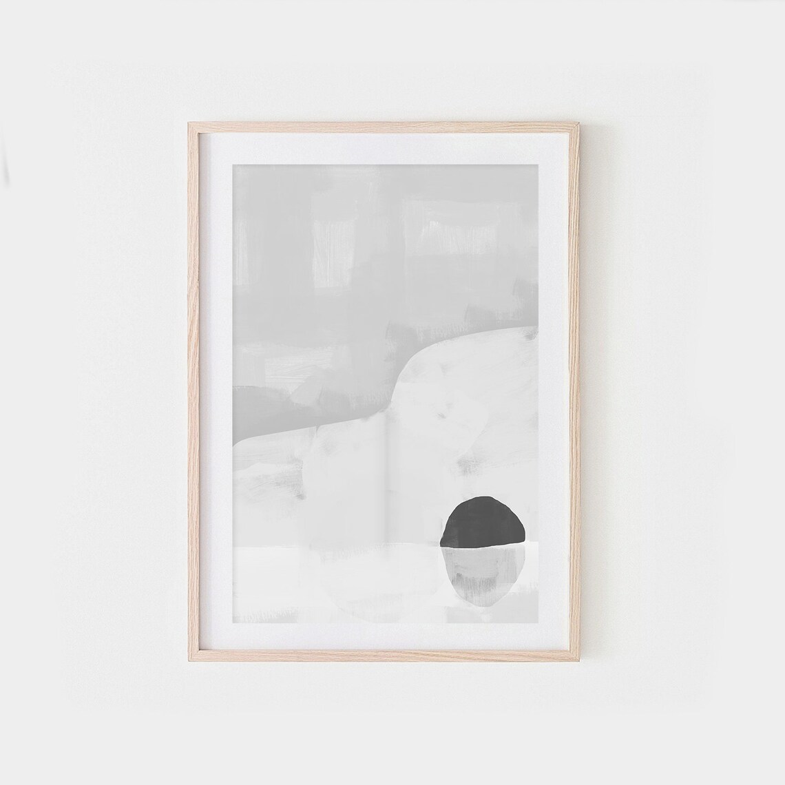 Gray Abstract Architecture Art Print, Minimalist - Image 2