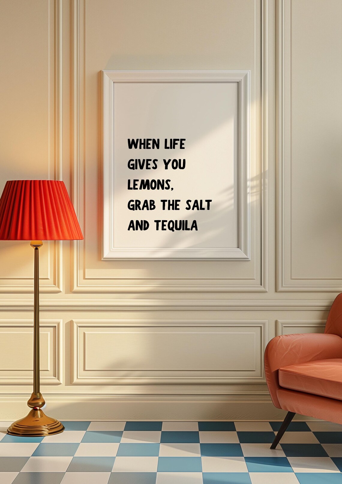 Funny When Life Gives You Lemons Grab Salt And Tequila Print - Image 2