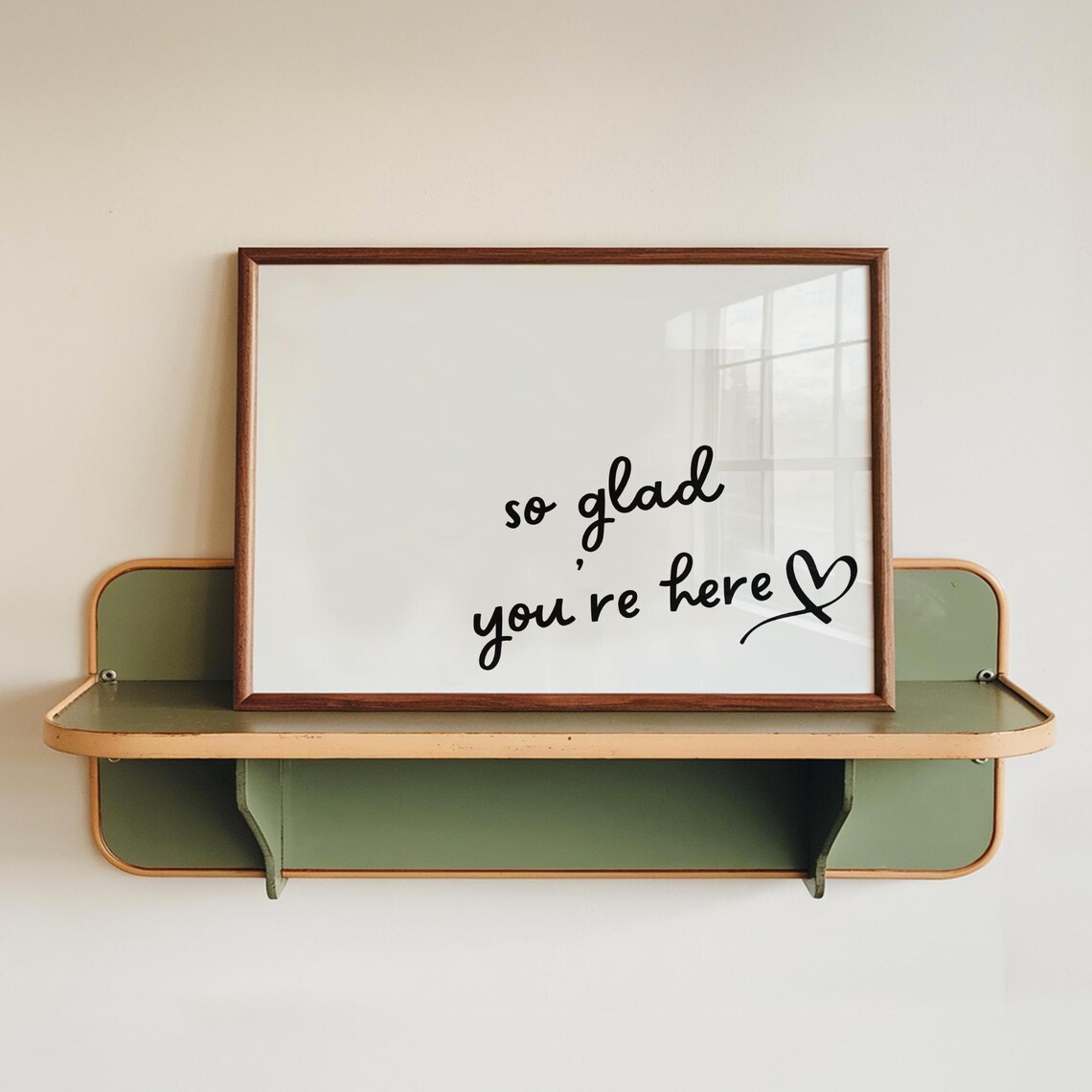 So Glad You're Here Poster, Entryway Wall Art