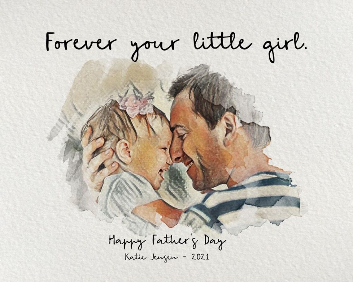 Personalized Dad Portrait, Meaningful Fathers Day Gift - Image 4