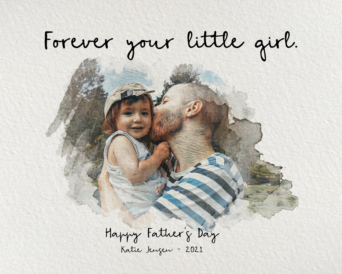 Personalized Dad Portrait, Meaningful Fathers Day Gift - Image 6
