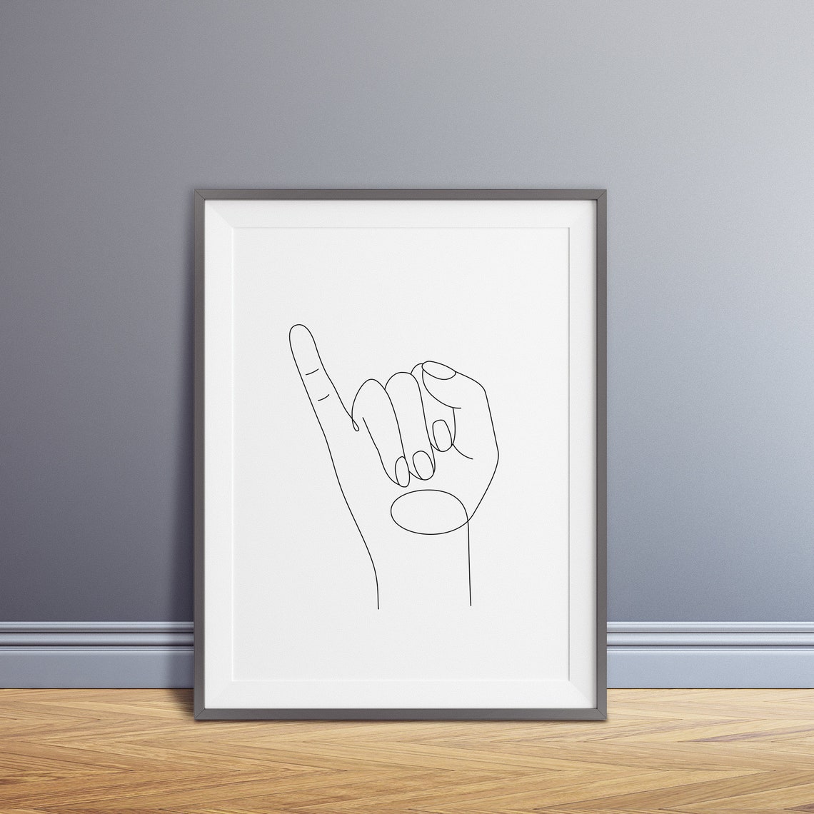 Little Finger Line Art Print Pinky Promise Art Print Line Art Poster Line Art Minimal Little Finger Wall Decor Line Art Print - Image 2