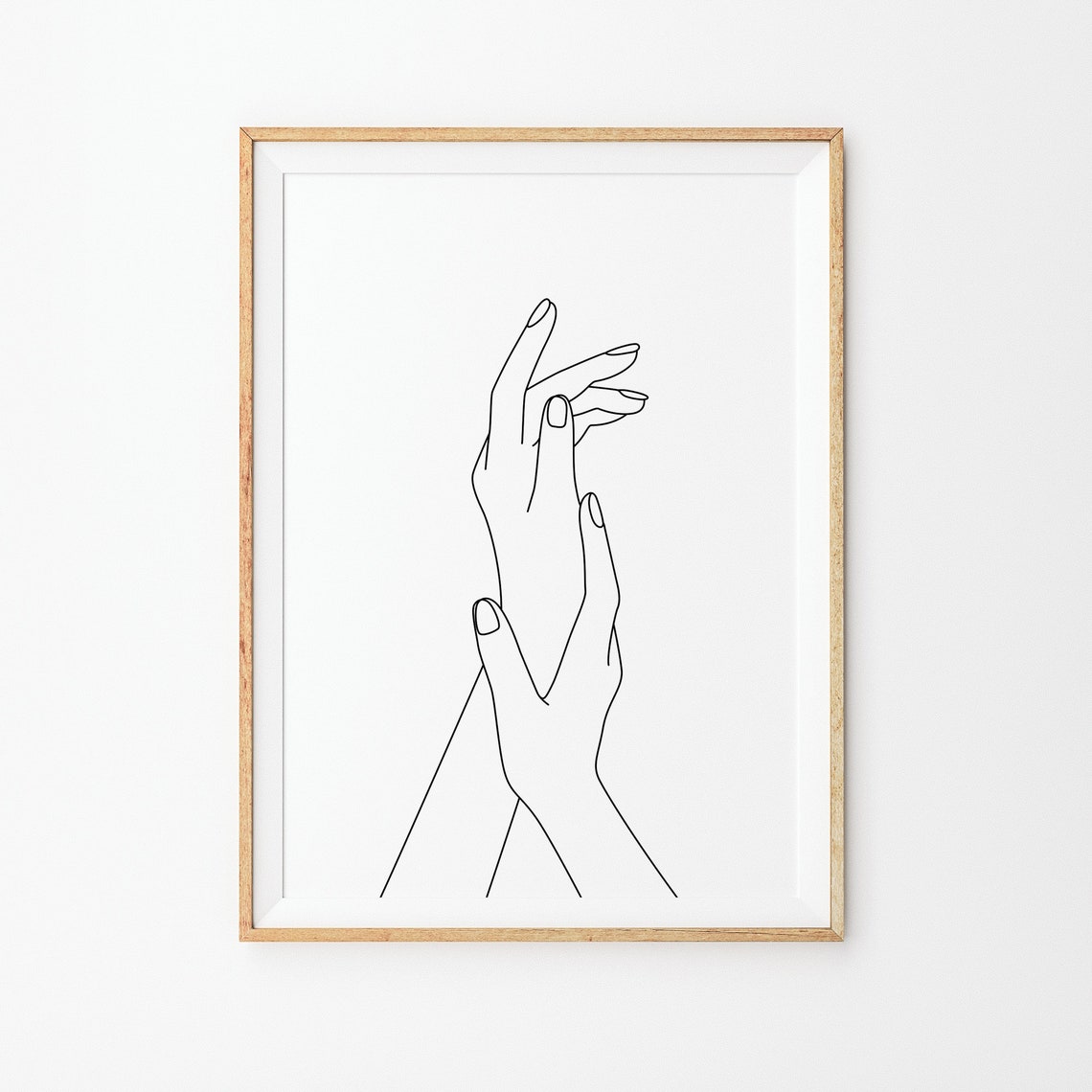 Holding Hands Print Line Art Poster Line Art Minimal Hands Poster Black White Art Line Print Sketch Hand Drawing