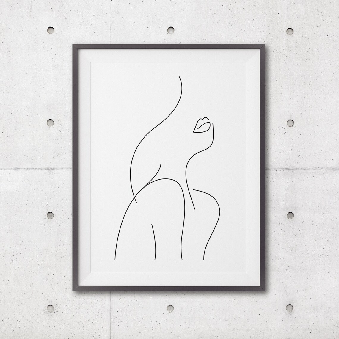 Woman Silhouette Single Line Drawing Female Nude Abstract Poster - Image 3
