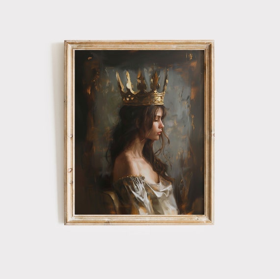 Light Academia Feminism Poster Light Academia Print Women Painting Home Decor Power Women Oil Painting Power Woman