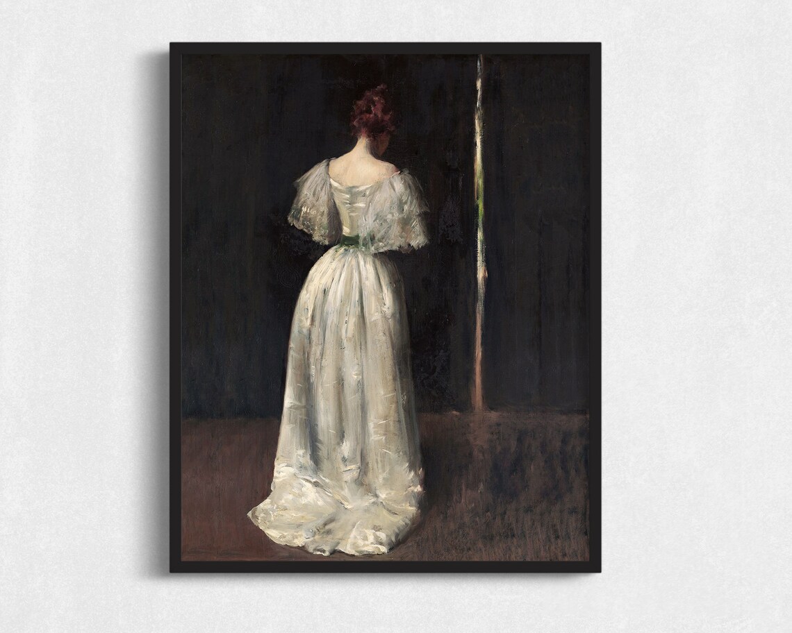 Vintage Woman Portrait, Antique Wall Art Print