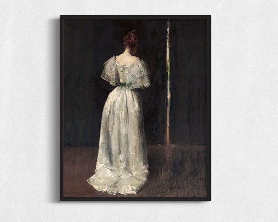 Vintage Woman Portrait, Antique Wall Art Print