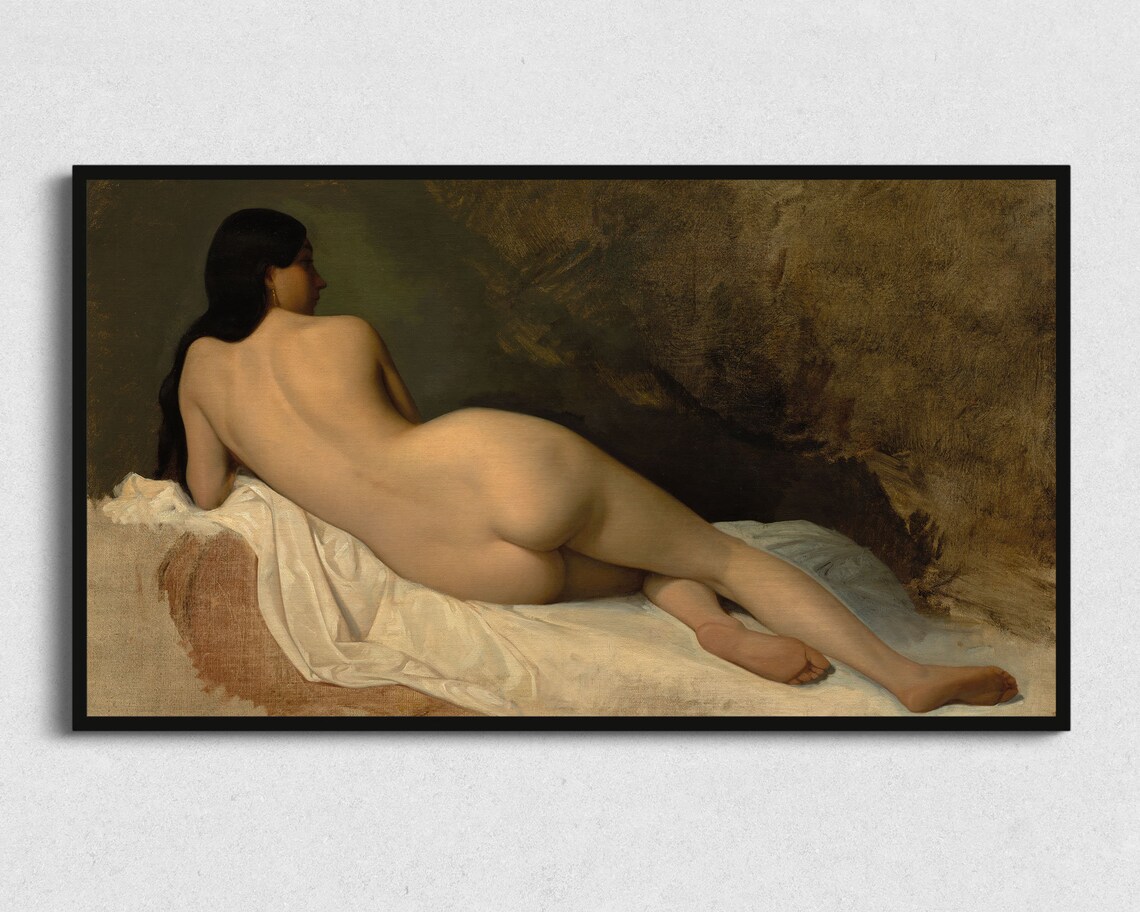Vintage Frame TV Art, Oil-Painting Style Wall Art Print