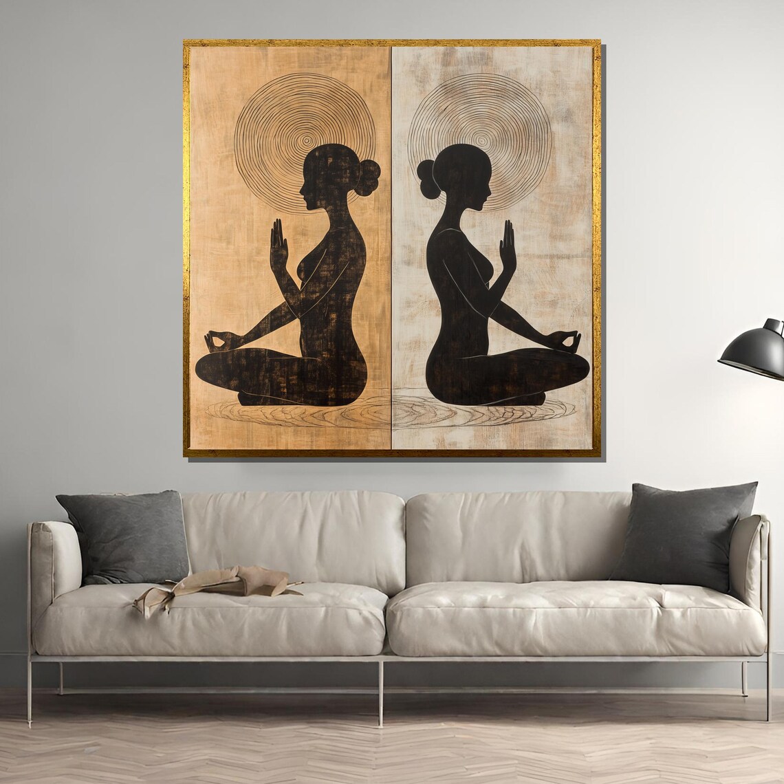Minimalist Zen Woman Meditation, Yoga Balance Art Print