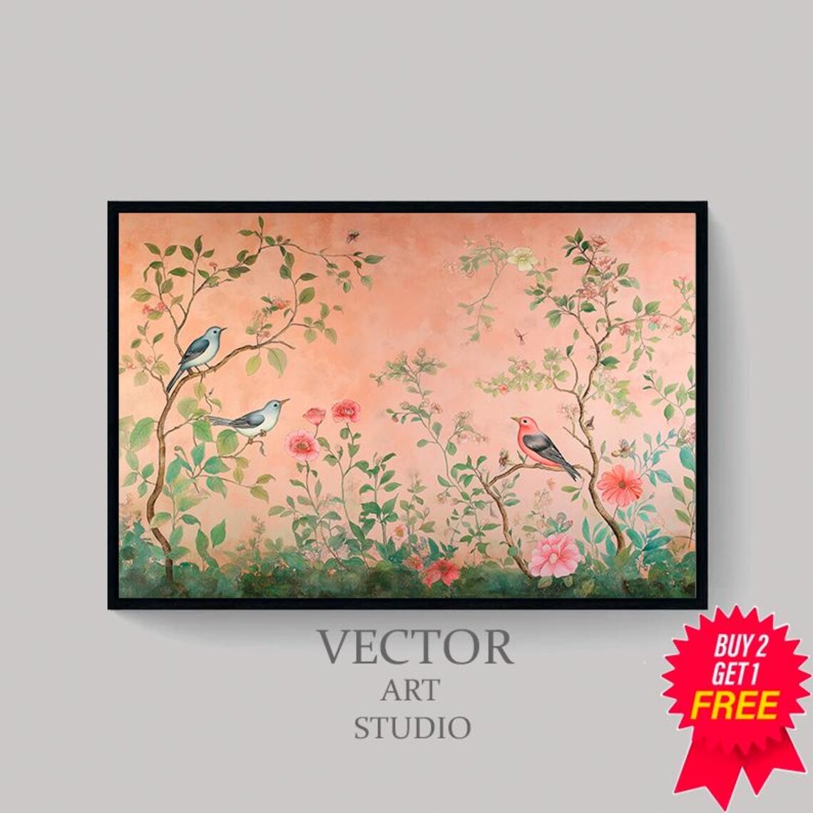 Chinoiserie Floral Chinese Botanical Art Print - Image 4