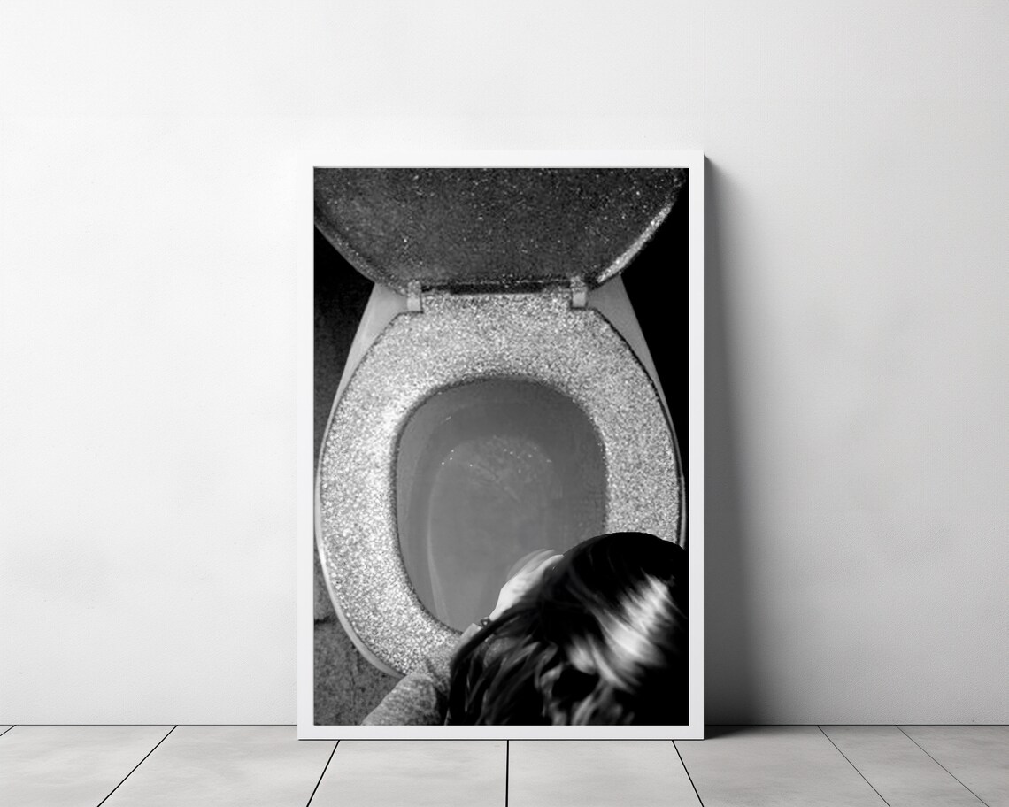 After The Disco Party Print Black And White Girls Bathroom Decor Funny Bathroom Wall Art Bar Poster Teen Girl Bedroom - Image 3
