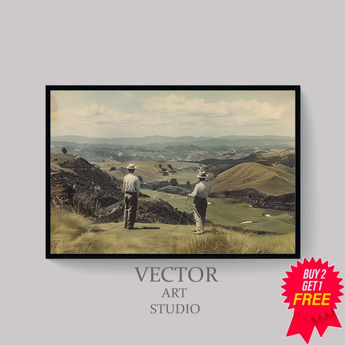 Vintage Golf Course Wall Art Golf Vintage Painting Landscape Art Print Wall Decor Golf Fan Gifts - Image 4