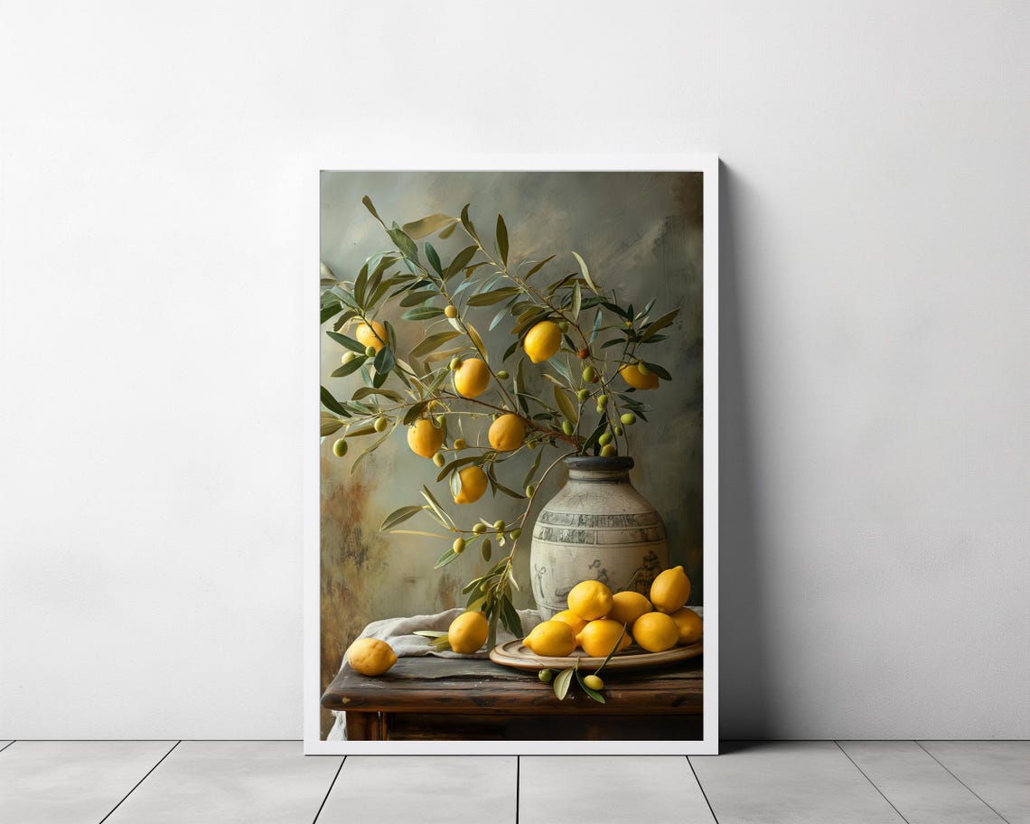 Dusty Rose Eucalyptus Botanical Painting Ceramic Vase Poster - Image 3