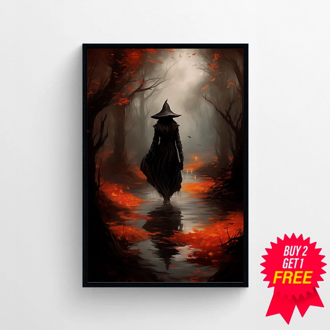 Witch In The Creek Dark Academia Vintage Poster Witch Decor Art Poster Print Gothic Victorian - Image 4