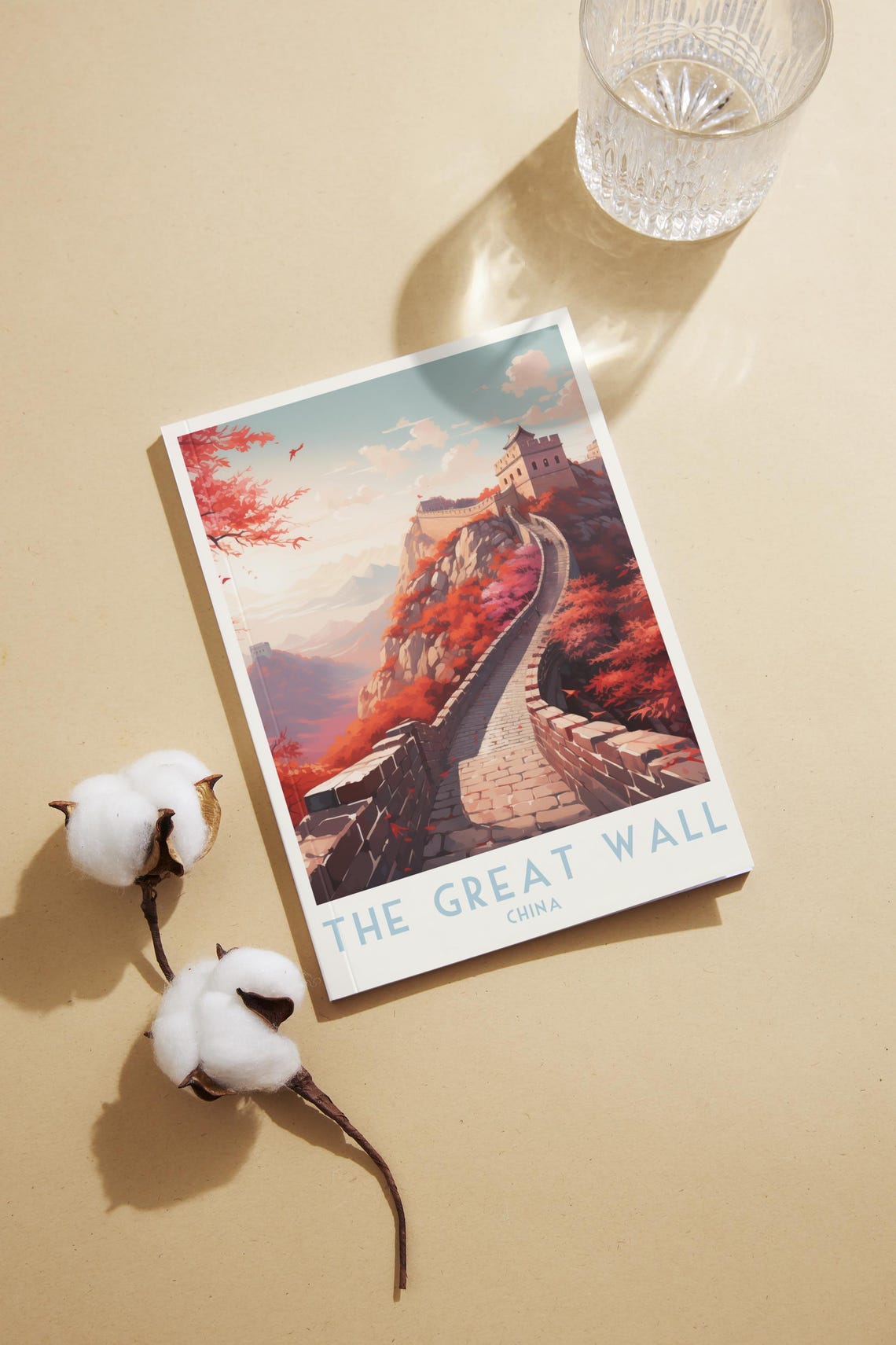 The Great Wall China Autumn Red Foliage Mountains Travel Poster - Image 2