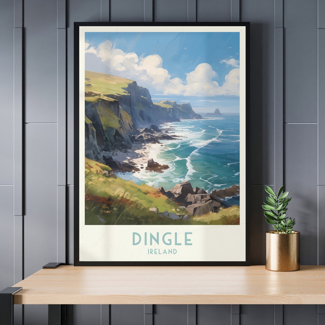 Dingle Ireland Dramatic Sea Cliffs Atlantic Coast Travel Poster - Image 3
