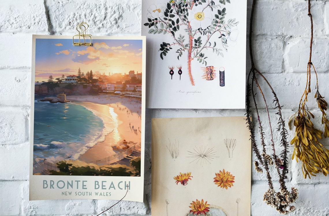Bronte Beach New South Wales Sunset Cove Waves Travel Poster - Image 4