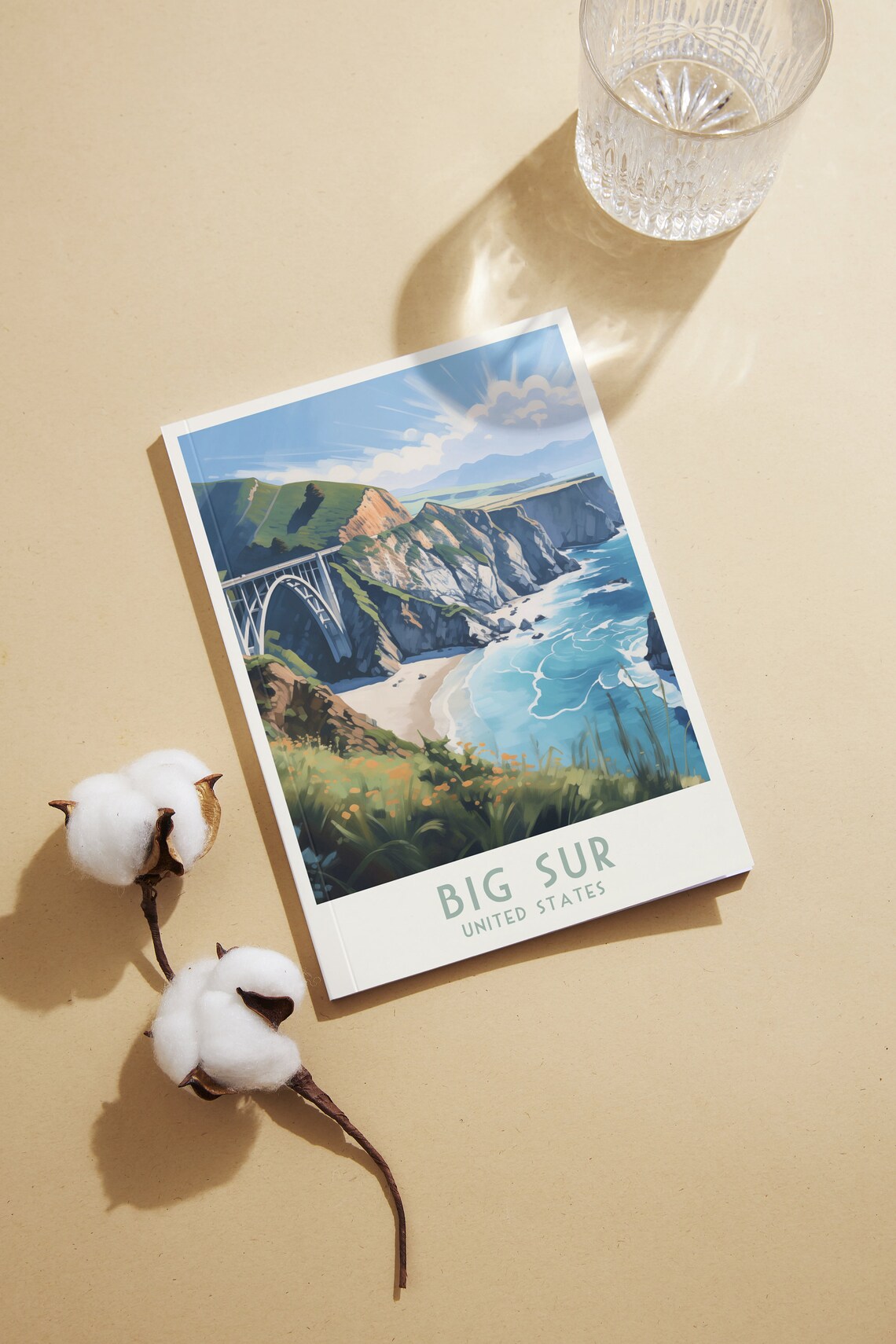 Big Sur California Bixby Creek Bridge Coastal Cliffs Travel Poster - Image 2