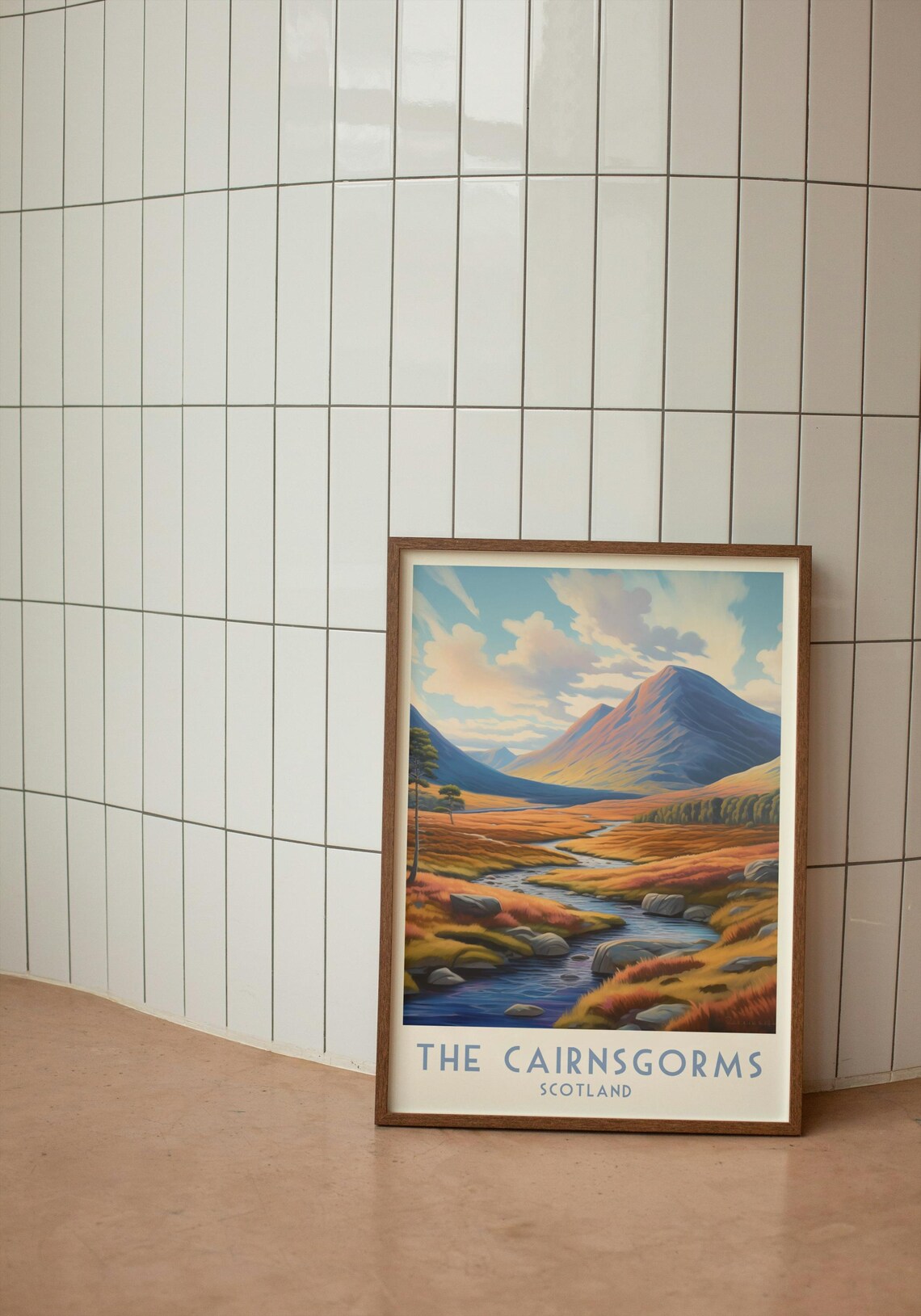 The Cairngorms Autumn Mountain Stream Scotland Travel Poster - Image 2