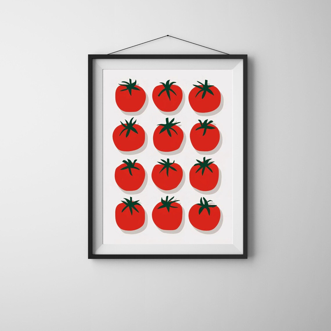 Tomato Kitchen Wall Art Print Red Vegetable Poster Modern Food Minimalist Decor Farmhouse Artwork