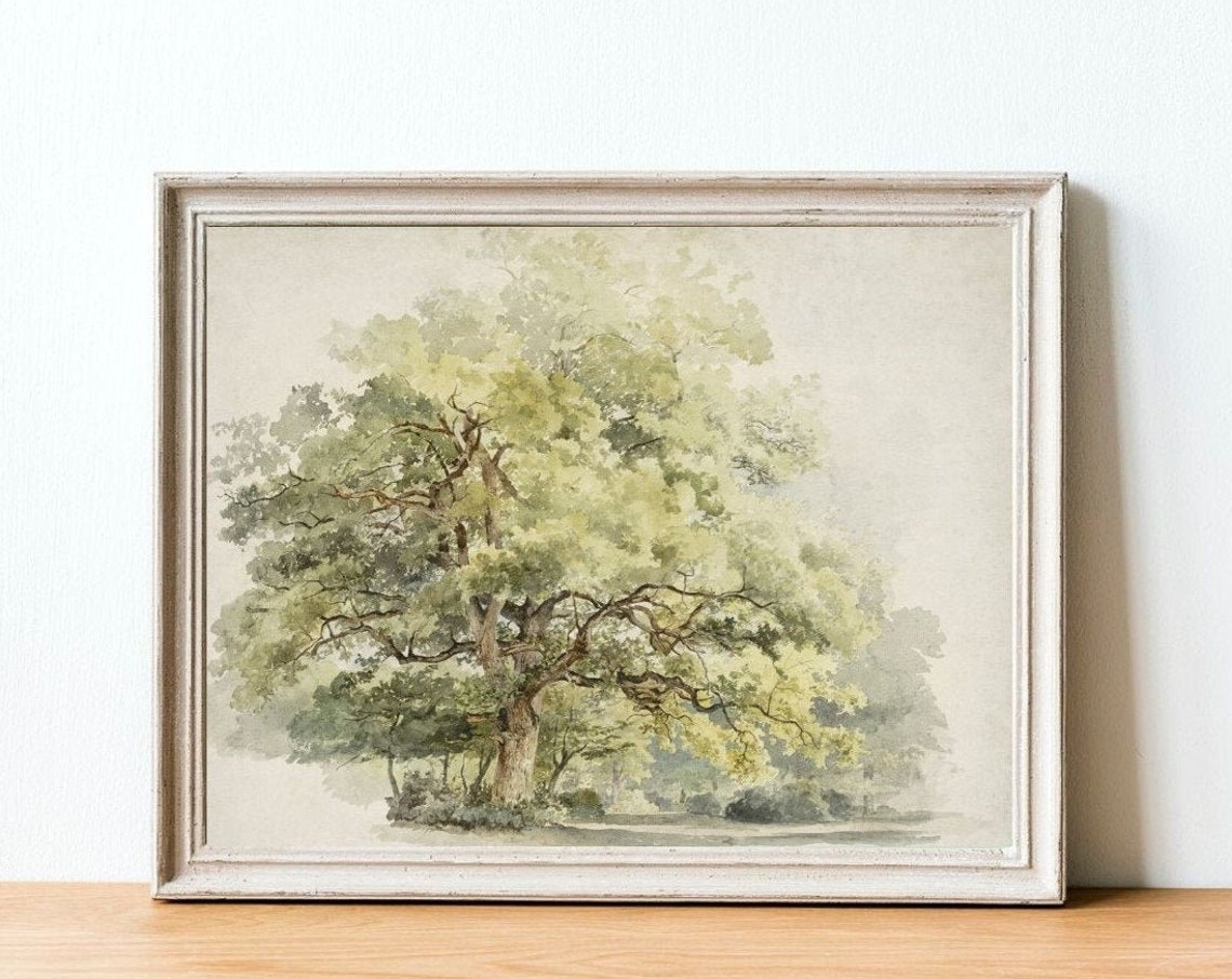 Vintage Oak Tree Drawing, Rustic Botanical Art Print - Image 3