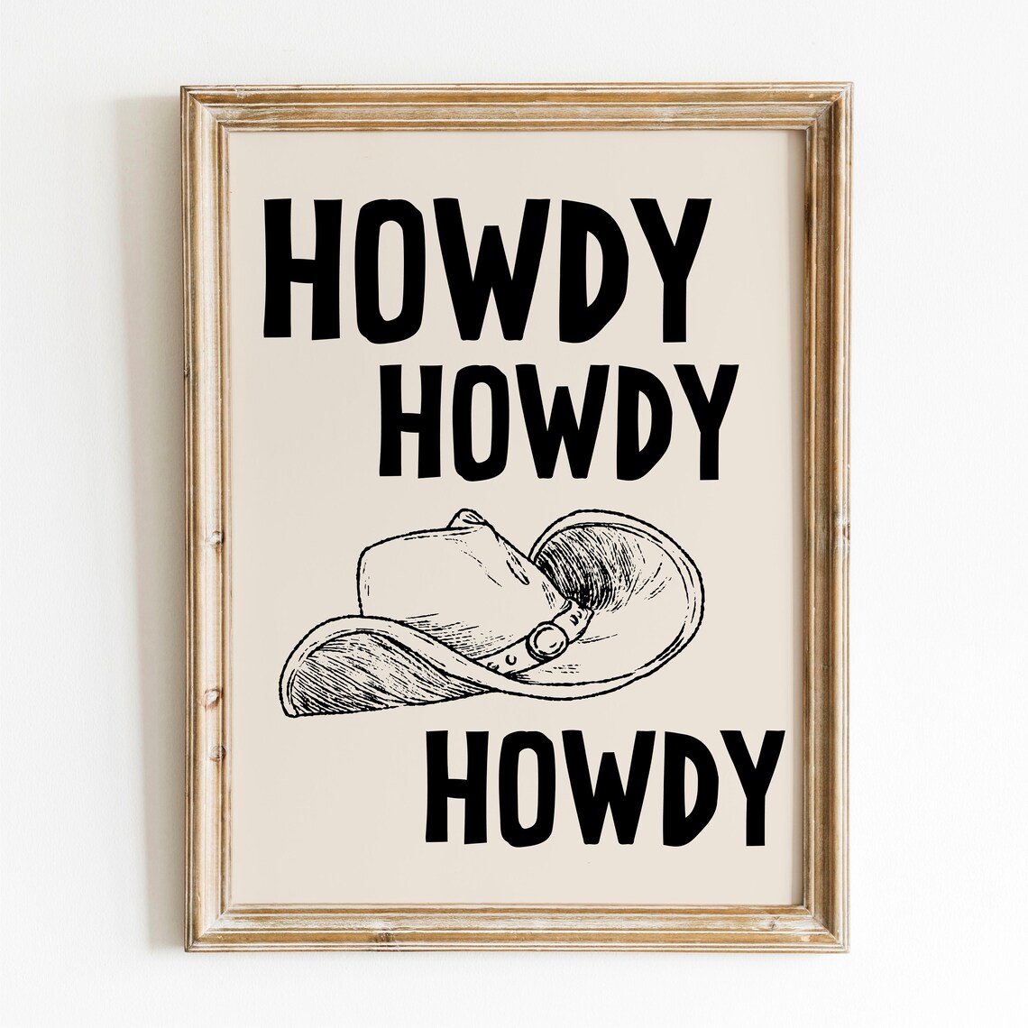 Howdy Western Art Prints, Vintage Cowboy Art - Image 7