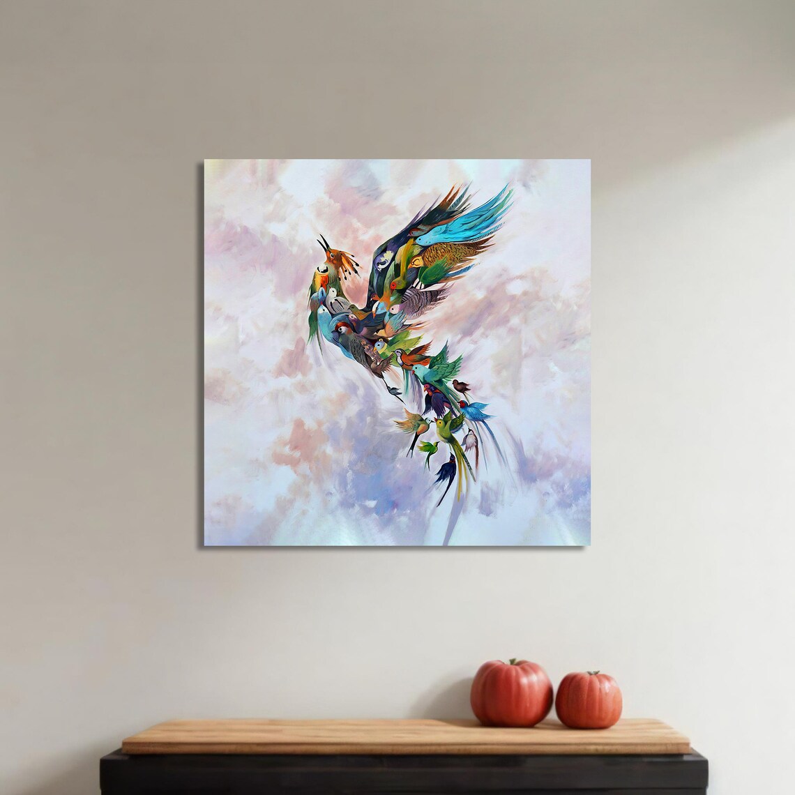 Vibrant Bird Composition, Artistic Home Decor - Image 4