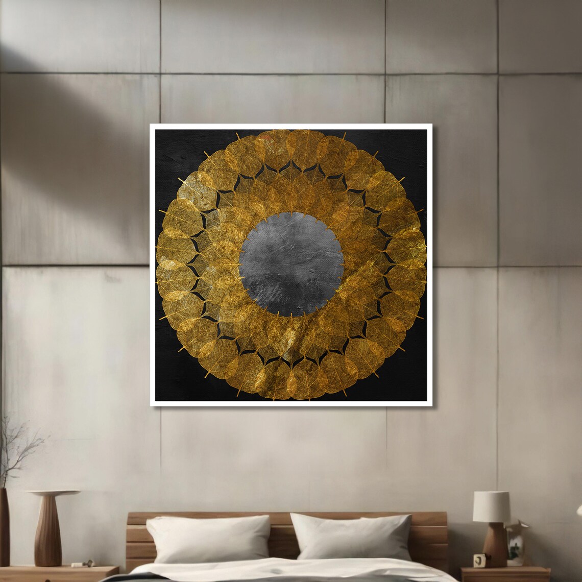 Modern Abstract Mandala, Luxury Contemporary Art Print - Image 3