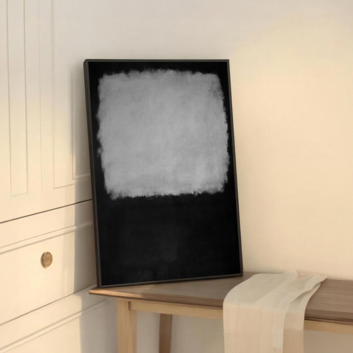 Monochrome Abstract Art, Modern Minimalist Decor - Image 5