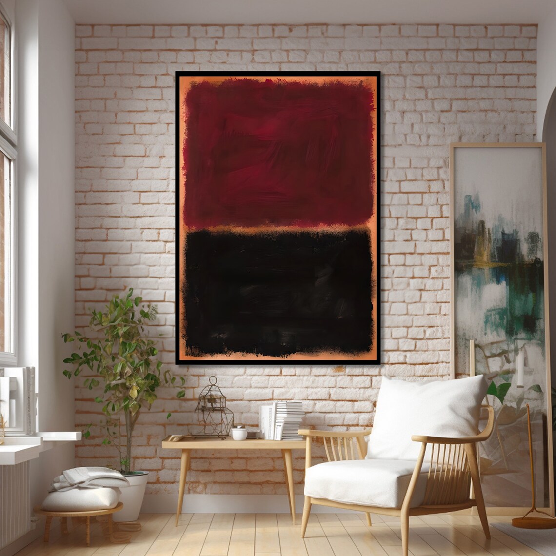 Mark Rokhto Style Abstract Art, Modern Minimalist - Image 2