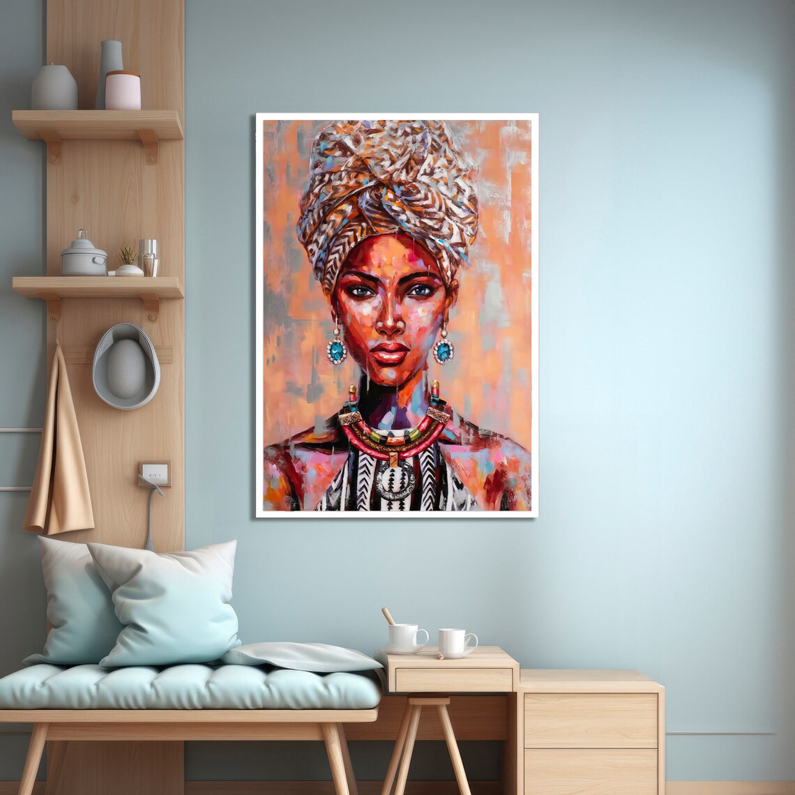 African Woman Art, Cultural Portrait - Image 4