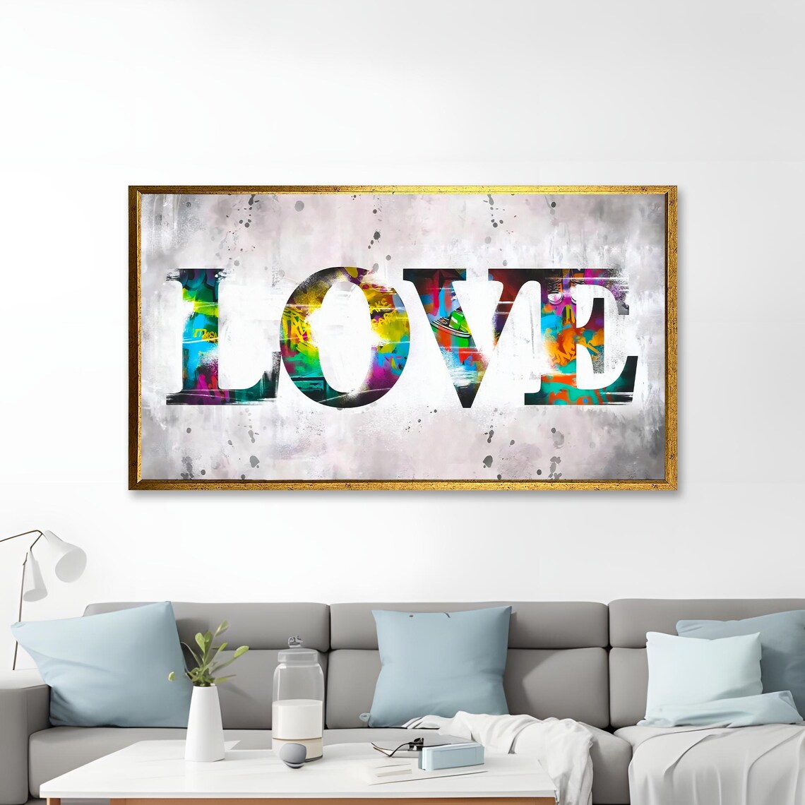 Vibrant Love Graffiti, Urban Wall Art Print - Image 4