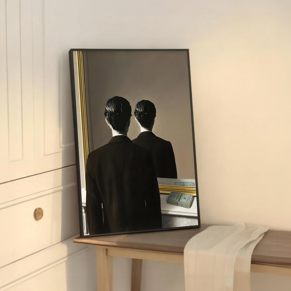 Surrealist Duality Mirror Painting, Modern Decor - Image 5