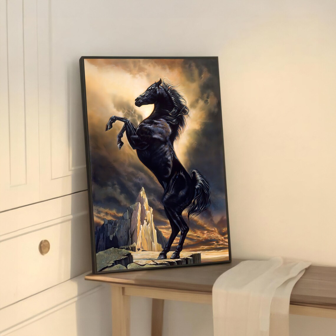 Majestic Black Stallion, Dramatic Horse Poster - Image 5