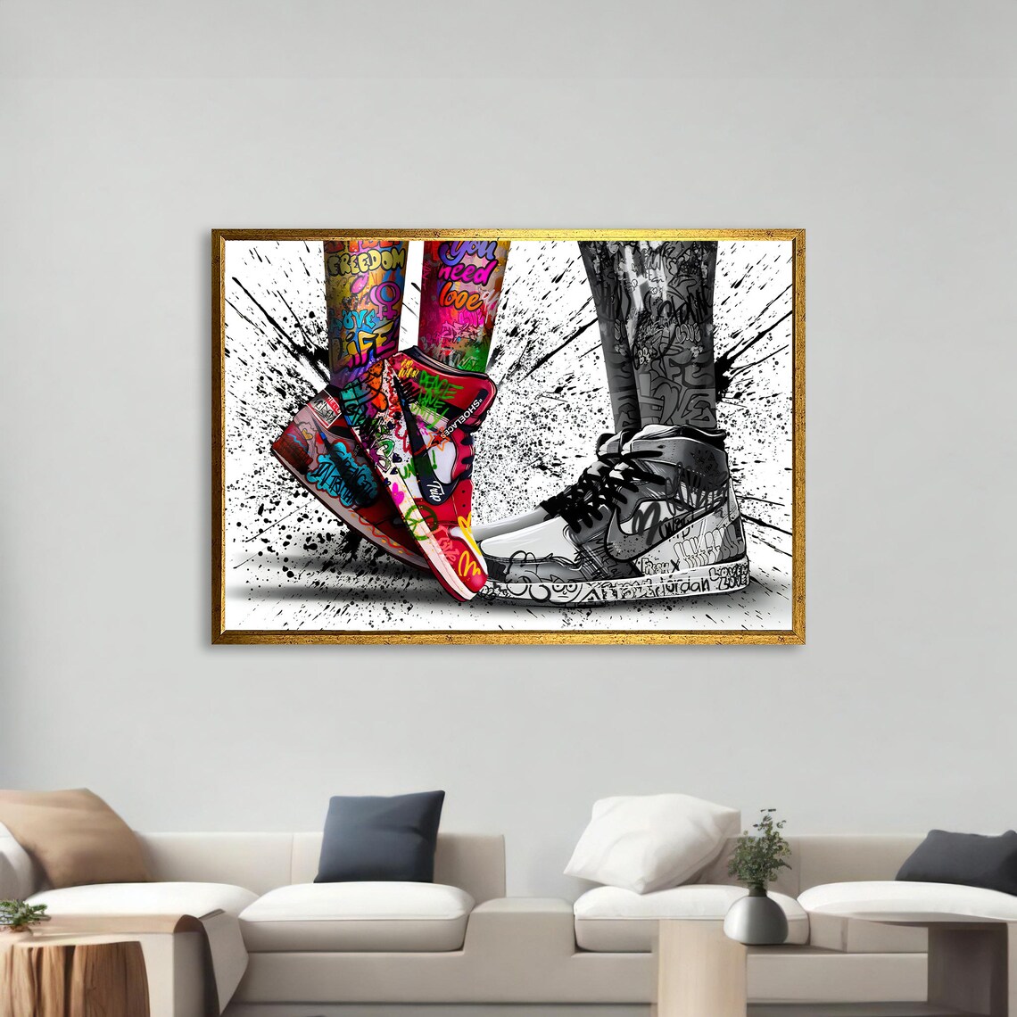 Urban Sneakers, Graffiti Painting for Living Room - Image 2
