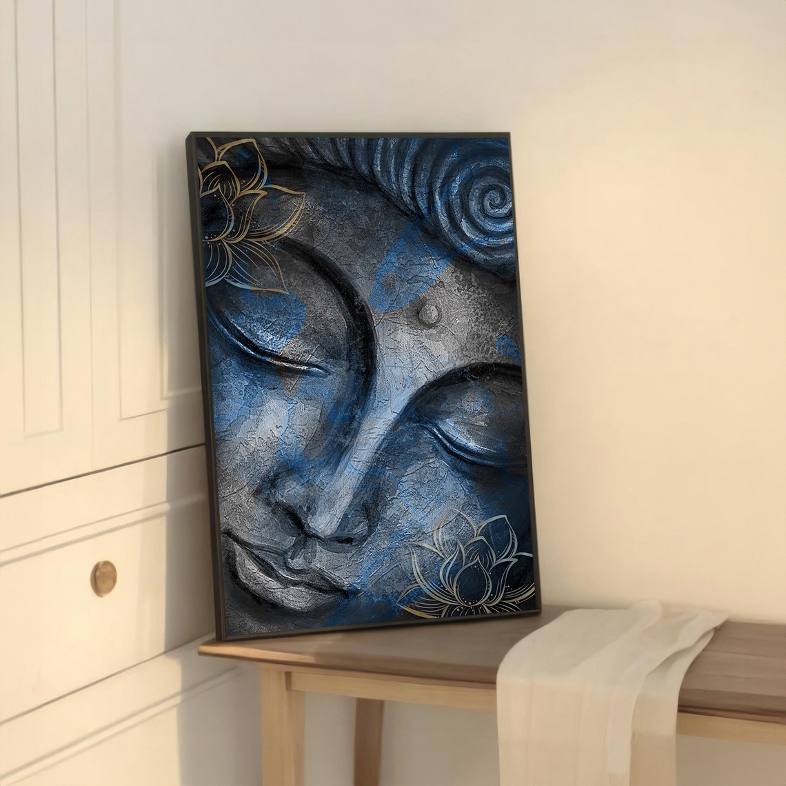 Tranquil Buddha Art Print, Peaceful Spiritual Painting - Image 5