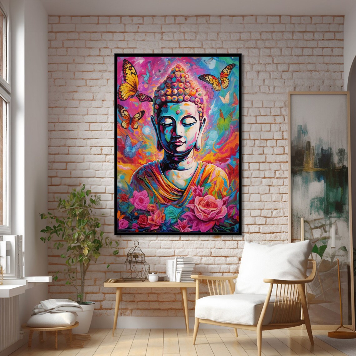 Buddha Painting, Colorful Meditative Decor - Image 2