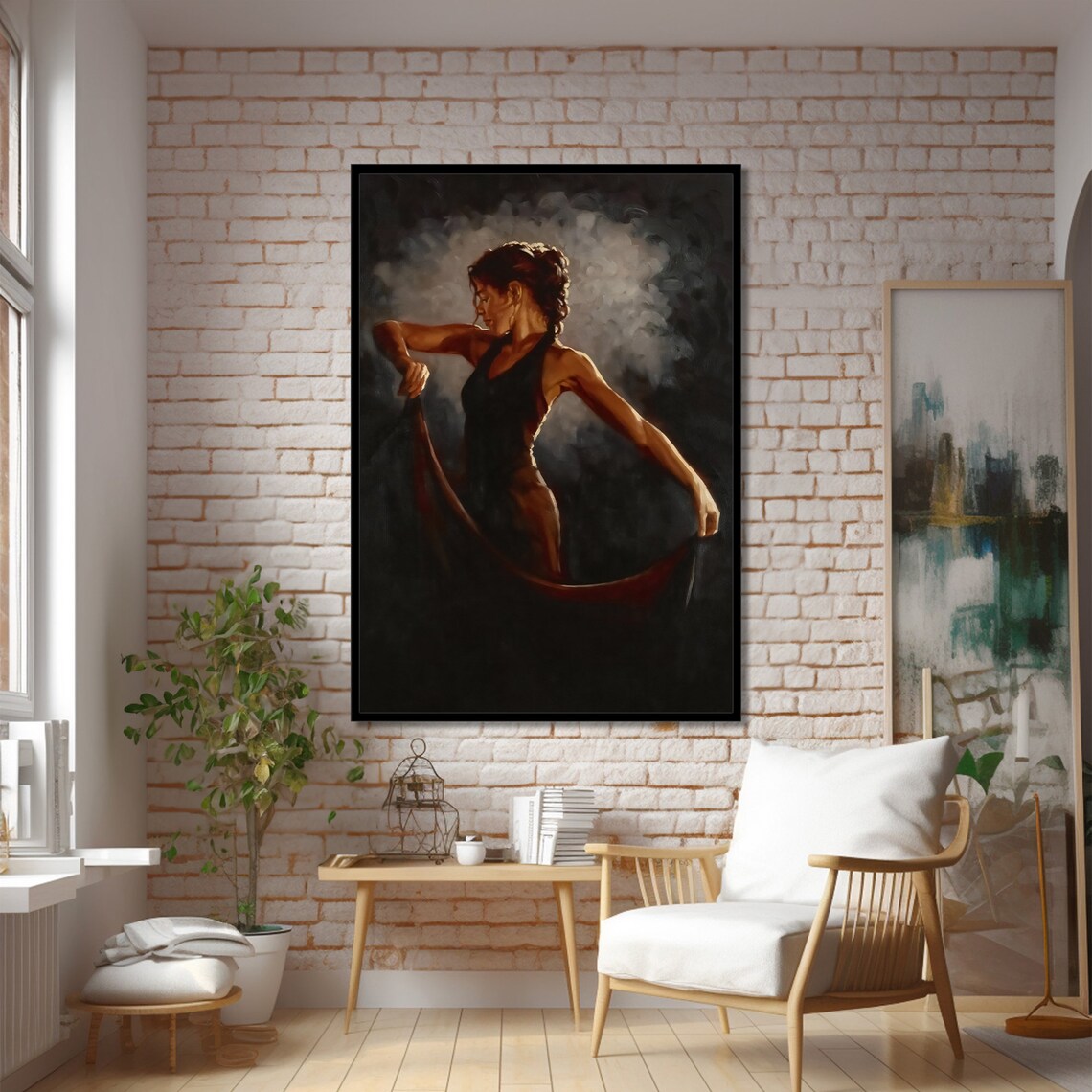 Graceful Flamenco Dancer Art Print, Dance Studio Decor - Image 2