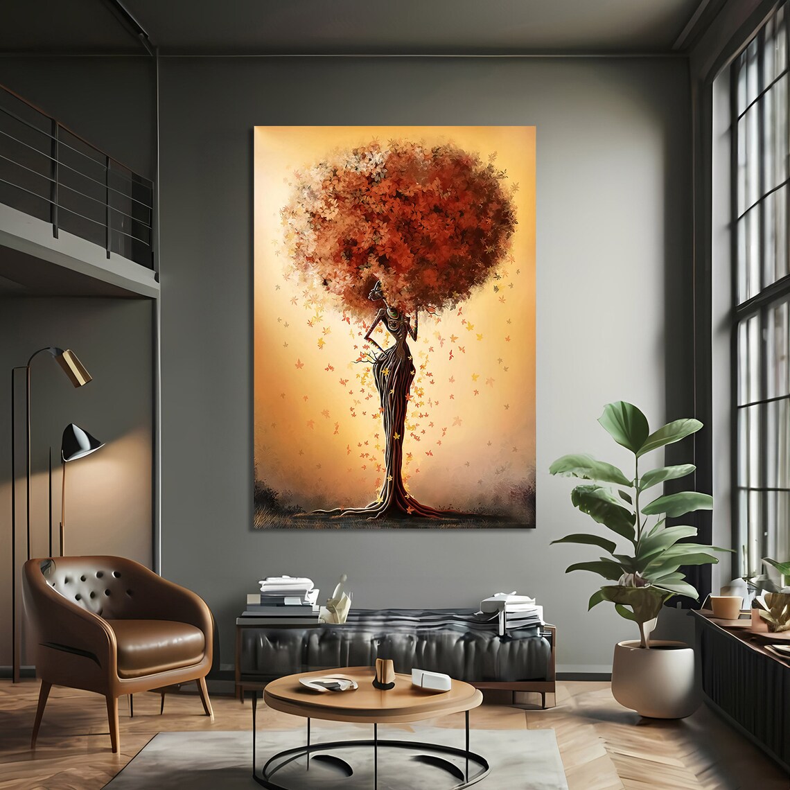 Tree Woman Abstract Modern Art Print, Home Decor - Image 3