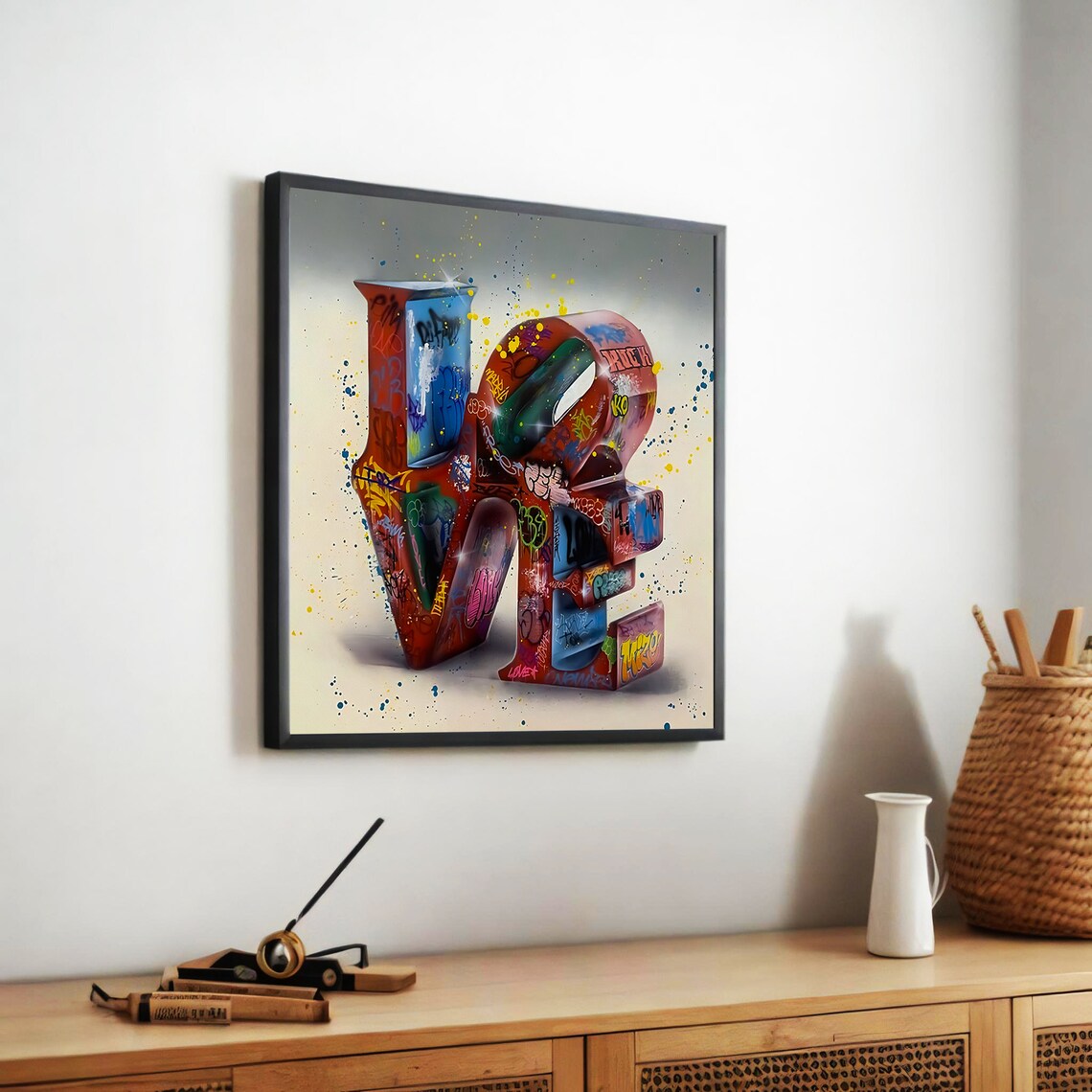 Graffiti Love Sign, Urban Street Art Decor - Image 5