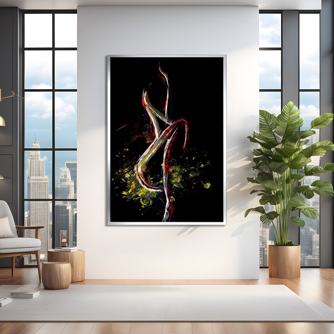 Bold Erotic Painting, Sensual Modern Decor - Image 2