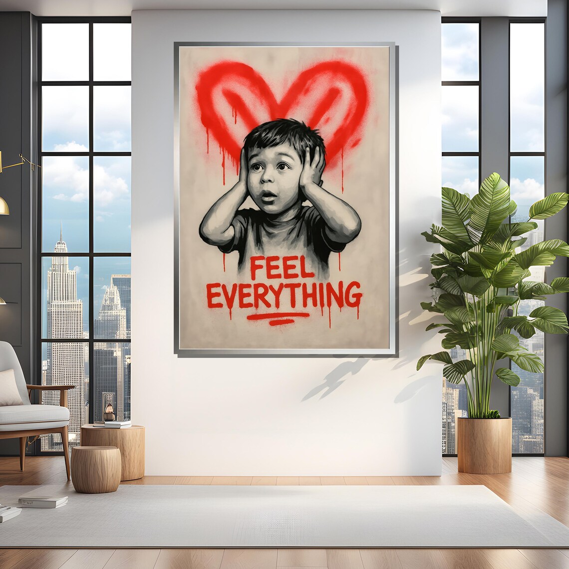 Feel Everything Inspirational Quote Art Print - Image 4
