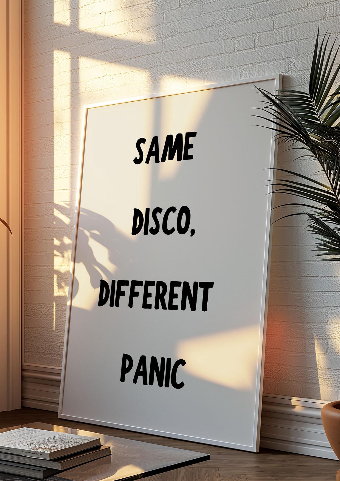 Same Disco Different Panic Wall Print Wall Art Funny Quote Wall Art Typography Bedroom Home Living Room Prints Aesthetic Poster A3 A4 - Image 5